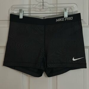 Black patterned Nike pro spanx